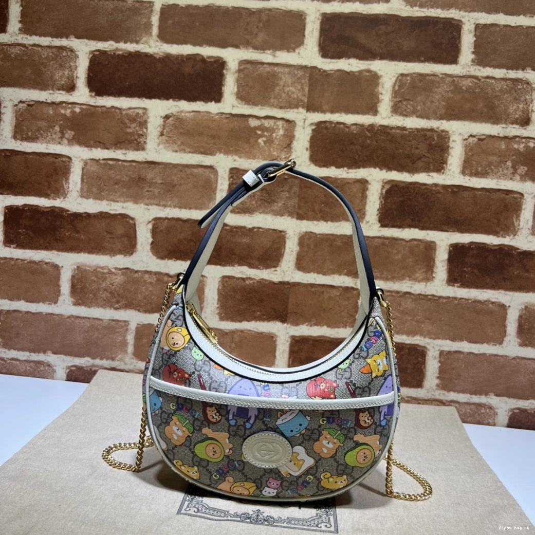 Firstbag ru GG Marmont GUCCI mini bag half-moon-shaped 0802